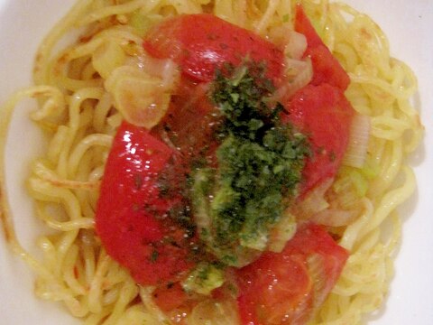 電子レンジでトマトあんかけ焼きそば